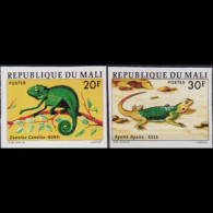 MALI 1976 - Scott# 250A-1A Reptiles Imperf. Set Of 2 MNH - Mali (1959-...)