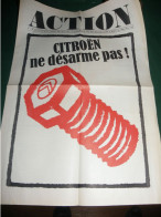 MAI 1968 ET APRES : JOURNAL " ACTION " N° 14 DU JEUDI 20 JUIN : CITROEN NE DESARME PAS ! - 1950 à Nos Jours