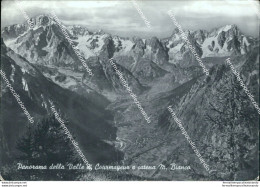 Bn139 Cartolina Panorama Della Valle Di Courmayeur E Catena M.bianco Aosta - Aosta