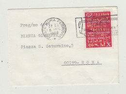 BUSTA SENZA LETTERA - FORMATO MINI - POSTE ROMA FERROVIA DEL 1968 VERSO ROMA - Storia Postale