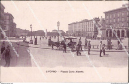 Af842 Cartolina Livorno Citta' Piazza Carlo Alberto Toscana - Livorno