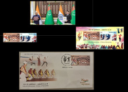 India 2022 INDIA - Turkmenistan Joint Issue Collection: 2v SET + Miniature Sheet + First Day Cover As Per Scan - Joint Issues