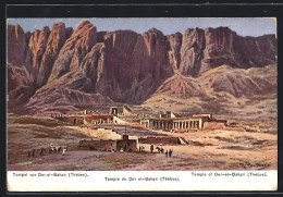 Künstler-AK Friedrich Perlberg: Thebes, Temple De Der El-Bahari  - Perlberg, F.