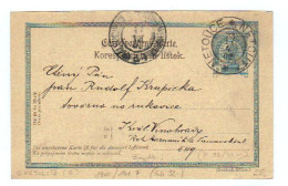 Österreich, 1902, Corresp.karte Mit Eingedr. 5Heller Frankatur,  Stempel V. Netolice U. Kräl.Vinohracz (12162W) - Cartes Postales