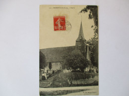 Cpa...Mandeville...(Eure)...l'église...1910...animée... - Autres & Non Classés