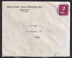 DDGG 158 -- Enveloppe TP Moins 10 % Surcharge Locale GEMBLOUX 1946 - Entete Bonneterie Roger Masquelier - 1946 -10 %