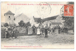 Cpa...Boitron-sur-Marne...(seine-et-marne)...la Ferme Maillet...la Rentrée Des Champs...1907...animée... - Otros & Sin Clasificación