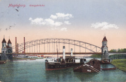 Deutsches Reich PPC Magdeburg. Königsbrücke Bridge Pont. Verlag W. Klautzsch BRAUNSCHWEIG 1913 Denmark (2 Scans) - Magdeburg