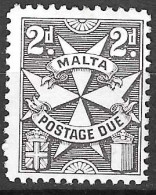 MALTA -1967 - SEGNATASSE - CROCE DI MALTA - FIL A - DENT. 12 -NUOVO MNH**(YVERT TX 29 - MICHEL PD 31A) - Malte