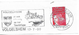 FRANCE. POSTMARK. VOLGELSHEIM. 2000 - 1961-....