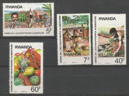 Rwanda - 1297/1300 - AAPR - 1987 - MNH - Nuovi