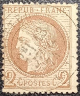 FRANCE Y&T N°51 Cérès 2c Brun-rouge. Cachet De 1874 à Vittel - 1871-1875 Cérès