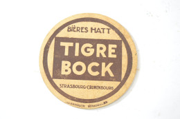 Sous-bock Bières Hatt TIGRE BOCK - Strasbourg - Cronenbourg. 1930, Avant Guerre. Brasserie Pub - Sous-bocks