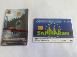 - 2 - San Marino Chip 2 Different Phonecards - Saint-Marin