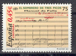 Spain 2001 - Manuel De Falla Ed 3838 (**) - Neufs