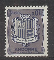 Andorra Fran. 1964 Escudo 0,01 Ed:164 (*) - Unused Stamps
