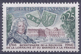 Francia 1966. YT = 1483 -  (*). Integracion Lorreine-Barrois - Ongebruikt