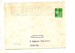 Lettre Flamme Carteret Plage Sport Sur Moisson - Mechanical Postmarks (Advertisement)