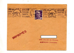 Lettre Flamme Bourg En Bresse Concours Volaille Theme Coq - Maschinenstempel (Werbestempel)