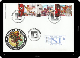 Portugal 2024 3 FDC Circulado Caretos De Podence  Macedo De Cavaleiros Bragança Trás-os-Montes Festas Carnaval - Storia Postale