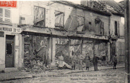 Crépy-en-Valois Animée Maison Moreau-Legrand Bombardements Ruines Guerre - Crepy En Valois