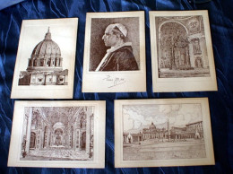 VATICANO 1940, COLLEZIONE 5 CARTOLINE PAPA PIO XII - Papes