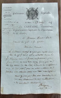 Petite Lettre à En-tête Du Capitaine De La Gendarmerie Impériale De La Sarthe En 1812 - Documents