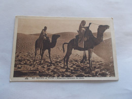 AFRIQUE  SCENES ET TYPES  MEHARISTES TRAVERSANT LES DUNES  BELLE VUE ANIMEES GROS PLAN - Non Classés