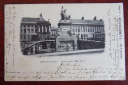 Cpa Bruxelles : Place Des Martyrs 1900 - Piazze