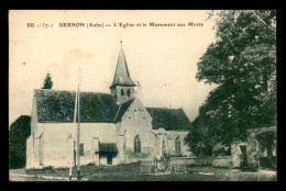 10 - BERNON - L'EGLISE ET LE MONUMENT AUX MORTS - Andere & Zonder Classificatie