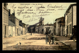 10 - CHAVANGES - RUE DU GILLIARD - CARTE TOILEE ET COLORISEE - Autres & Non Classés