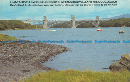 R094555 The Britannia Railway Bridge. Menai Strait. Salmon - Mundo