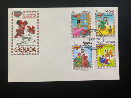 FDC Grenada - 18/11/1983 - Walt Disney - Mickey - Pluto - Donald - Picsou - Disney