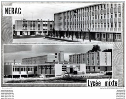 CPSM (Réf :I649) NÉRAC (LOT Et GARONNE 47) Le Nouveau Lycée Mixte (vieille Voiture) - Nerac