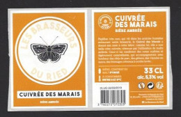 Etiquette De Bière  Ambrée  -  Cuivrée Des Marais   -  Brasserie  Ried  à  Muttersholtz   (67) - Birra
