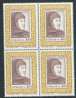 Italia 1974; Petrarca, Anniversario Della Morte. Ritratto Del Poeta In Quartina. - 1971-80: Neufs