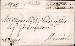 B80 - LETTERA PREFILATELICA DA COMUNANZA A MANDOLA 1838 - 1. ...-1850 Prephilately