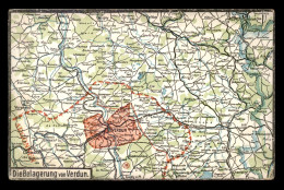 55 - VERDUN - CARTE GEOGRAPHIQUE - DIEBELAGERUNG - FELDPOSTKARTE - GUERRE 14/18 - Verdun