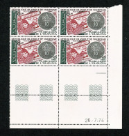 MAURITANIE 1973 Mise En Circulation OUGOUIYA 8 UM   Bloc De 4 Coin Daté 26.7.74 ** Gomme Intacte SUPERBE - Mauritania (1960-...)