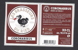 Etiquette De Bière Dodo Le Virus  -  Coronabirus  -  Brasserie  Ried  à  Muttersholtz   (67) - Cerveza