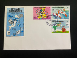 FDC Grenada Grenadines  - 13/04/1988 - Walt Disney - Donald - Minie - Disney