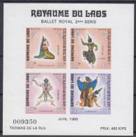 1969 LAOS Bloc Ballet Royal  Neufs ** - Laos