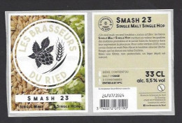 Etiquette De Bière Single Malt Single Hop  -  Smash 23    -  Brasserie  Ried  à  Muttersholtz   (67) - Bier