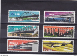 RDA 1976 PONTS Yvert 1839-1844, Michel 2163-2168 NEUF** MNH Cote Yv 4 Euros - Nuevos