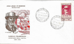 Fdc Filagrano: PRAMPOLINI (1959); No Viaggiata; Annullo Speciale Reggio Emilia - FDC