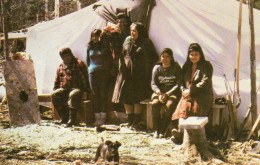 Famille Indienne " Cree " De La Réserve Du Lac Mistassini / Indian Family " Cree " Lake Mistassini - Native Americans