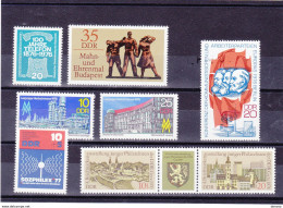 RDA 1976  Yvert 1796 + 1822 + 1830A + 1837-1838 + 1845-1846 NEUF** MNH - Nuevos