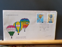 107/241B  FDC INDIA - Luchtballons