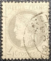 FRANCE Y&T N°52 Cérès 4c. Gris. Cachet De 1873. Vendu En L'état. Voir Scan.... - 1871-1875 Cérès