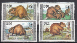 Mongolia 1989 - Beavers, Mi-Nr. 2021/24, MNH** - Mongolie